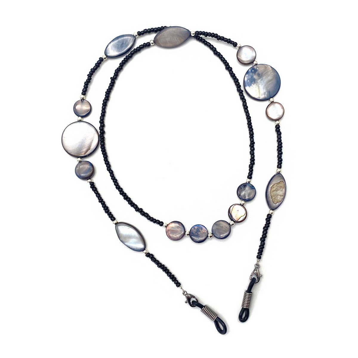 BEADED SHELL GLASS RICE BEADS GLASSES LANYARD_CWMM1171