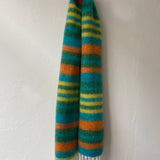 Women Striped Fringed Plaid Scarf