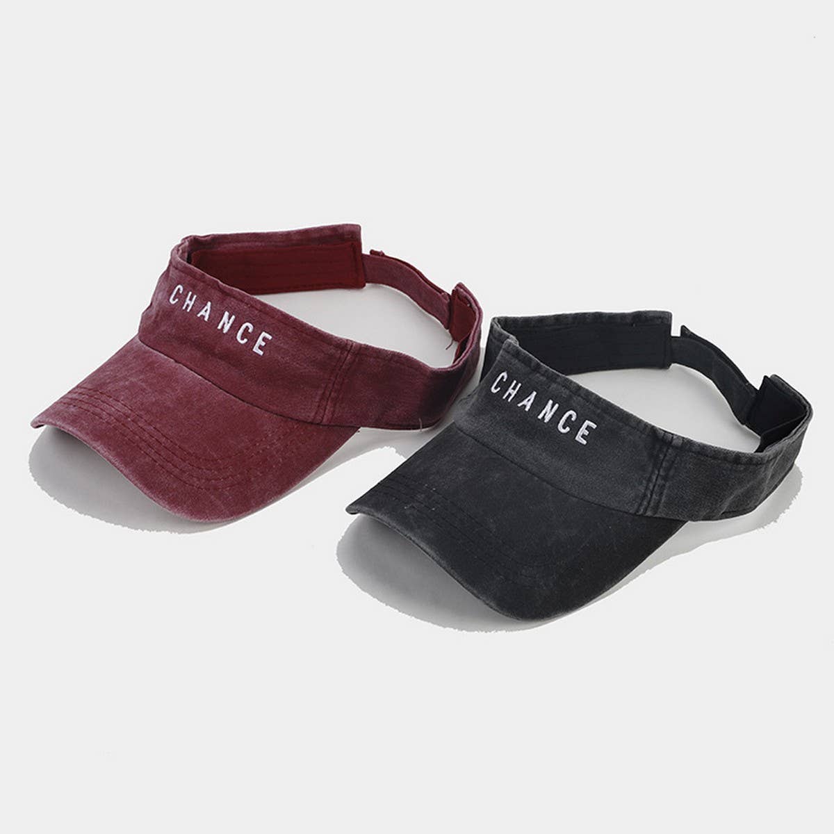 EMBROIDERED LETTER VISOR HAT SUMMER SUNSHADE CAP_CWAH3304