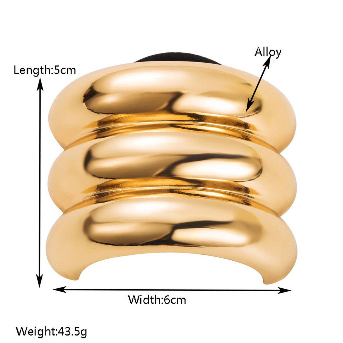 GEOMETRIC METAL HAIR TIE FOR HIGH PONYTAIL STYLE_CWAHA6233