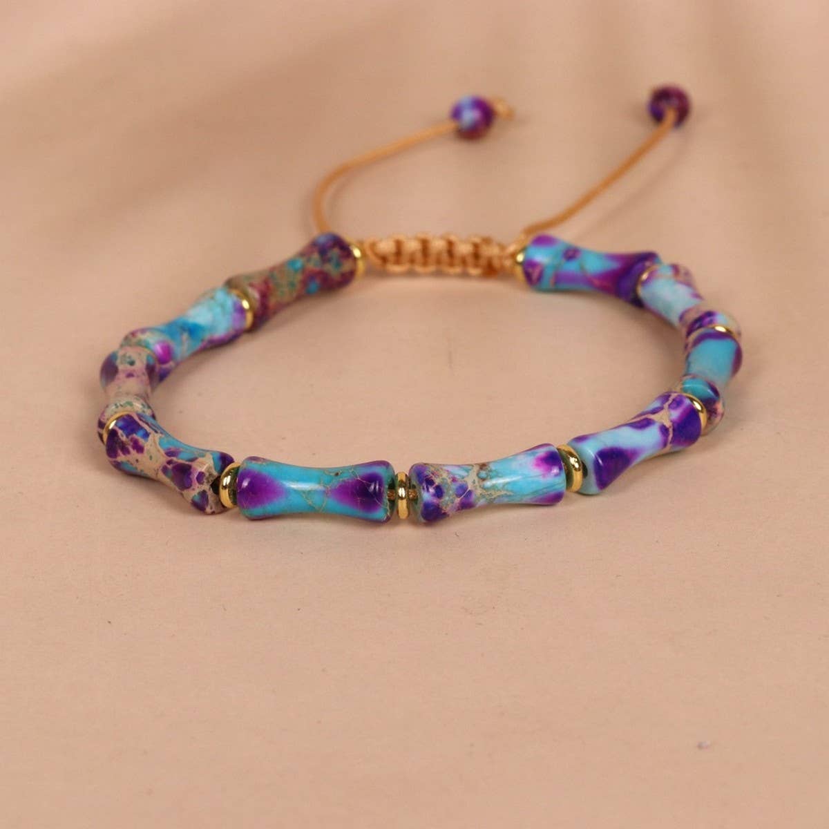 BAMBOO SHAPE NATURAL STONE BRACELET_CWAJE3941