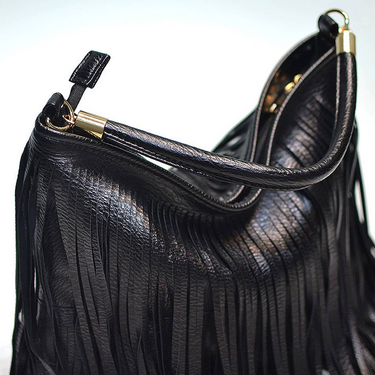 Cwab4540_Soft Leather Double-Sided Tassel Handbag
