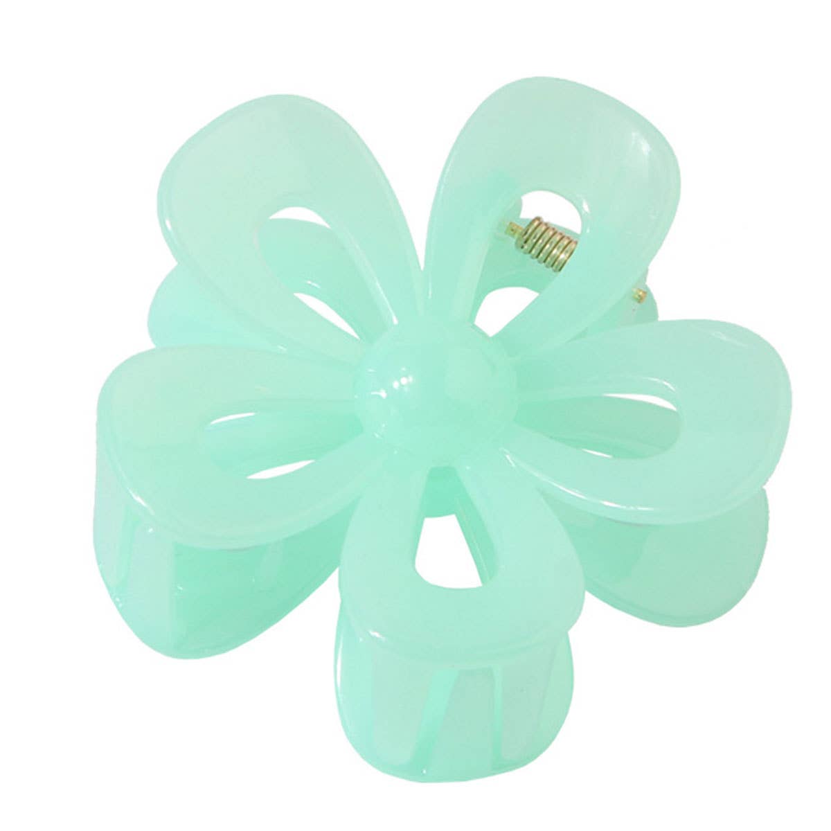 Matte Acrylic Flower Hair Claw Clip For Women_Cwaha07298