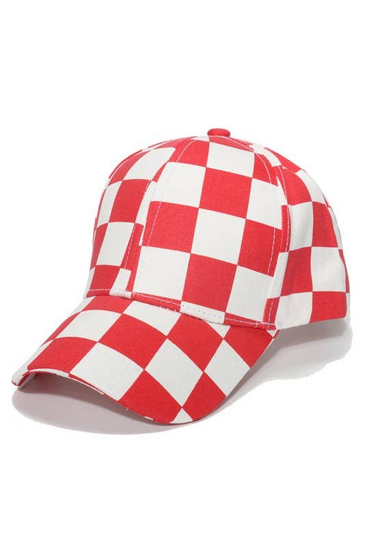 SPRING SUMMER CHECKERED BASEBALL CAP SUN HAT CWAH0003