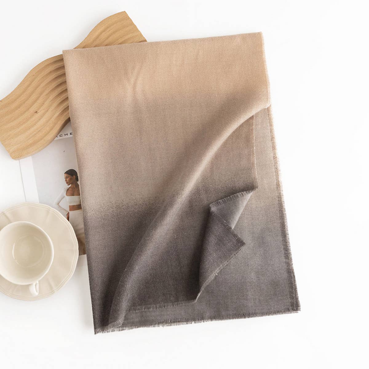 GRADIENT WINTER SCARF WARM STYLISH WRAP_CWASC0437