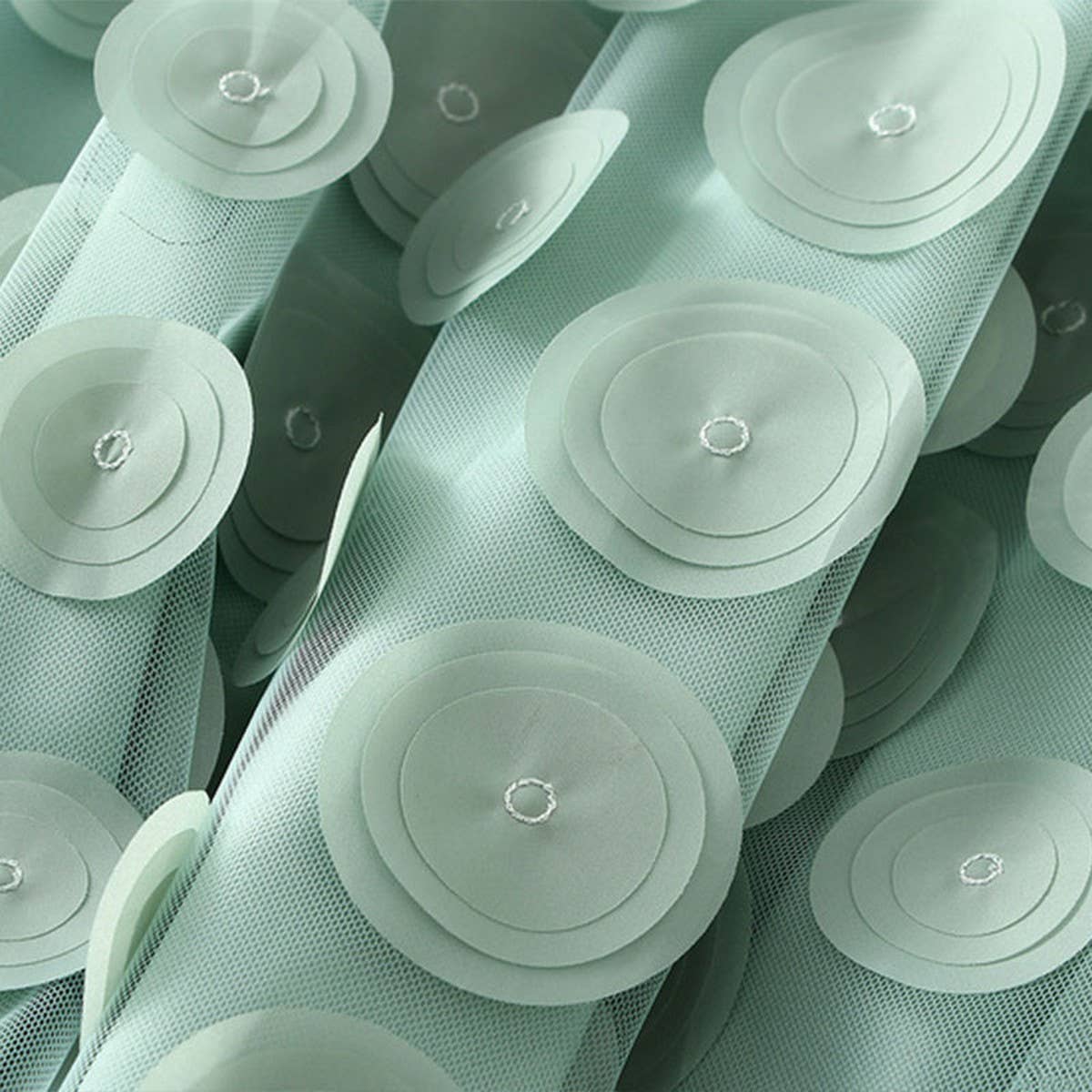 3D POLKA DOT TULLE A LINE FLARED MIDI SKIRT_CWBMS0379