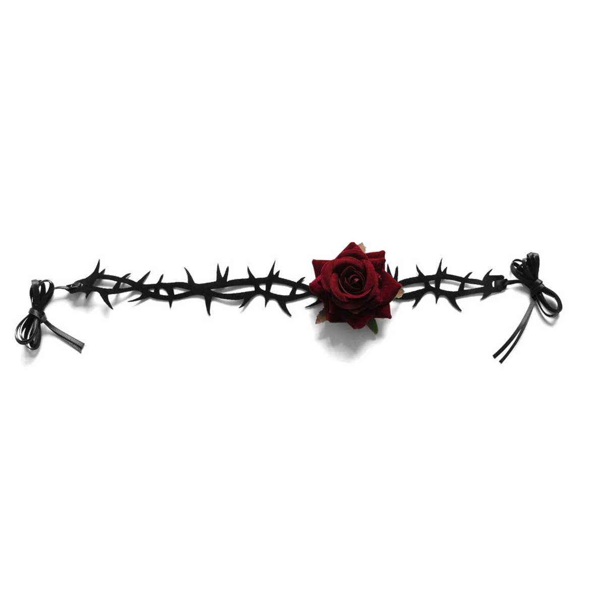 HALLOWEEN GOTH VAMPIRE ROSE NECKLACE_CWMM0119