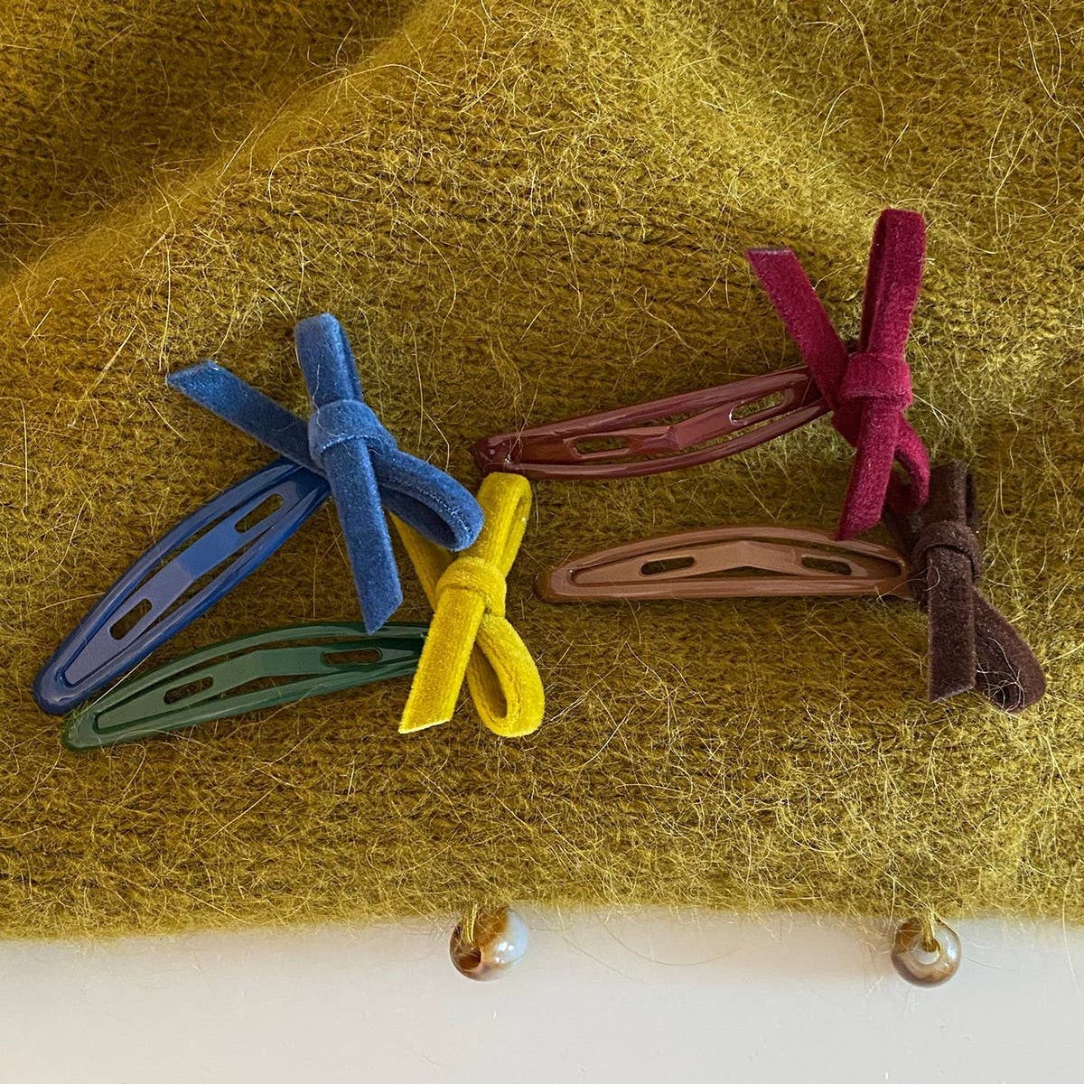 Velvet Bow Hair Clip Sweet Bb Bangs Hairpin_Cwaha08015