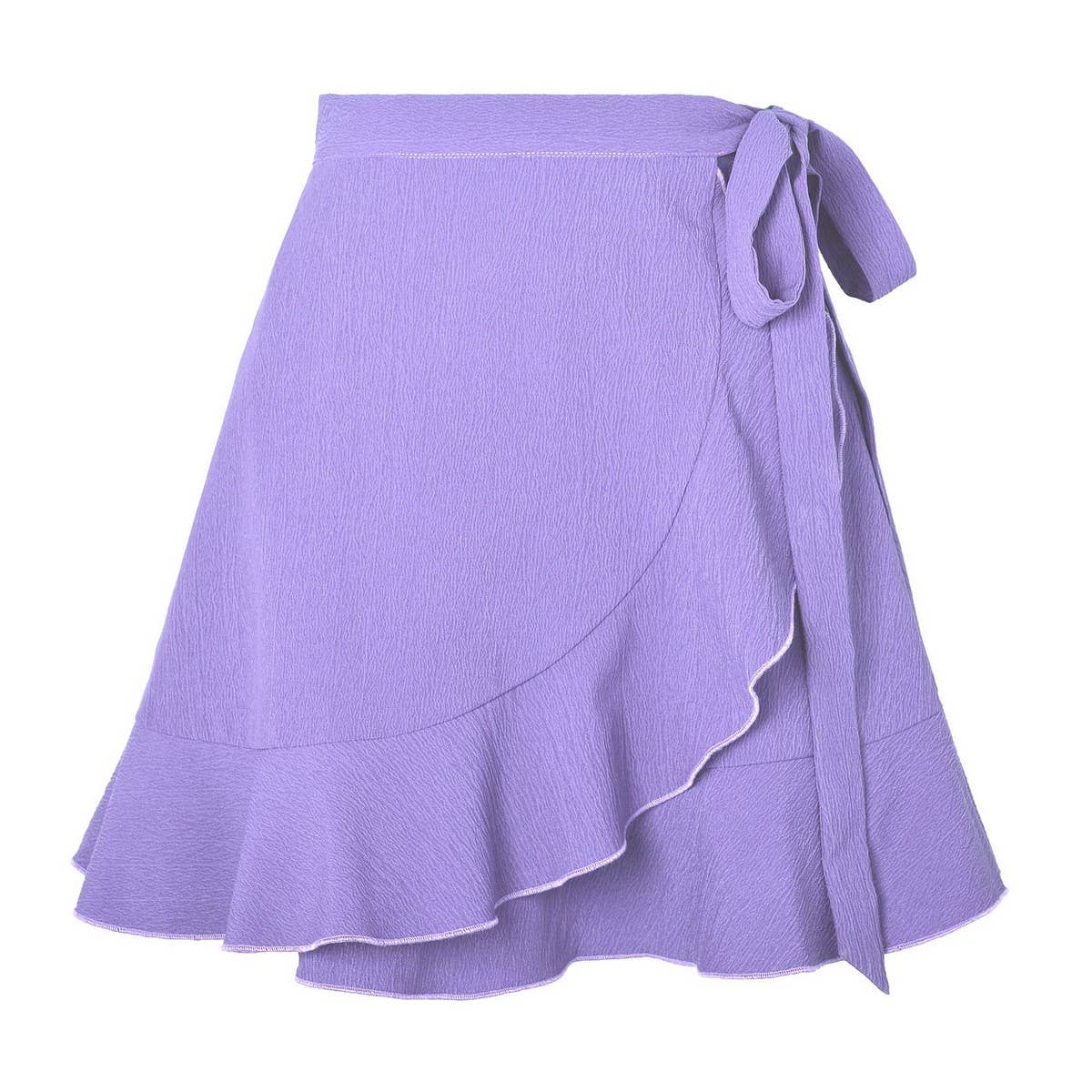 ONE PIECE SKIRT SOLID COLOR RUFFLED SHORT SKIRT_CWAB4812