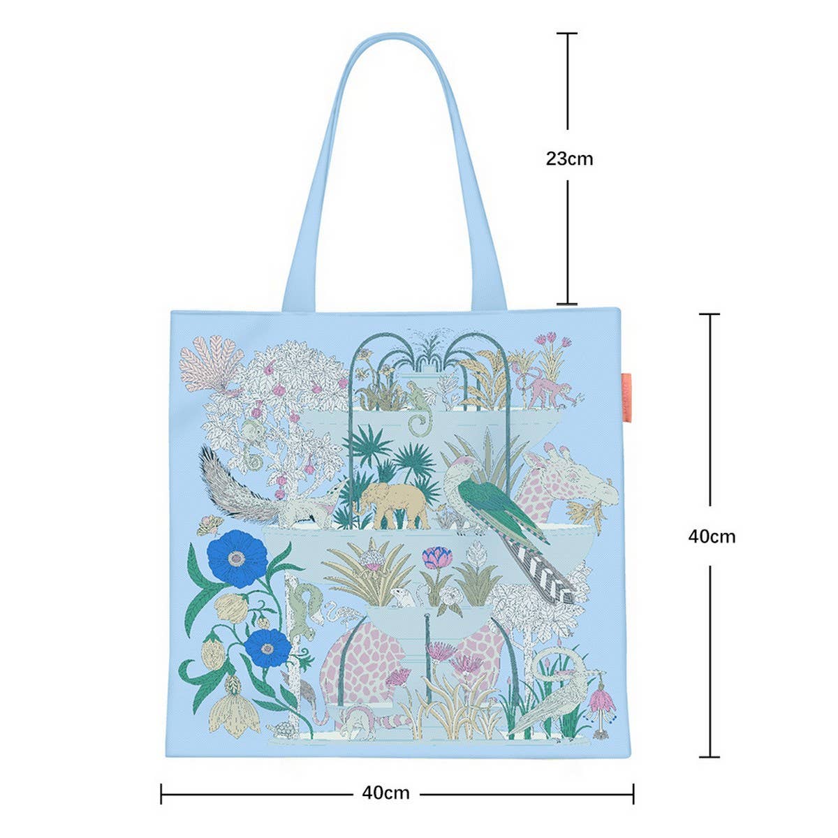 ANIMAL FLORAL CANVAS TOTE BAG FOR WOMEN_CWAB5128