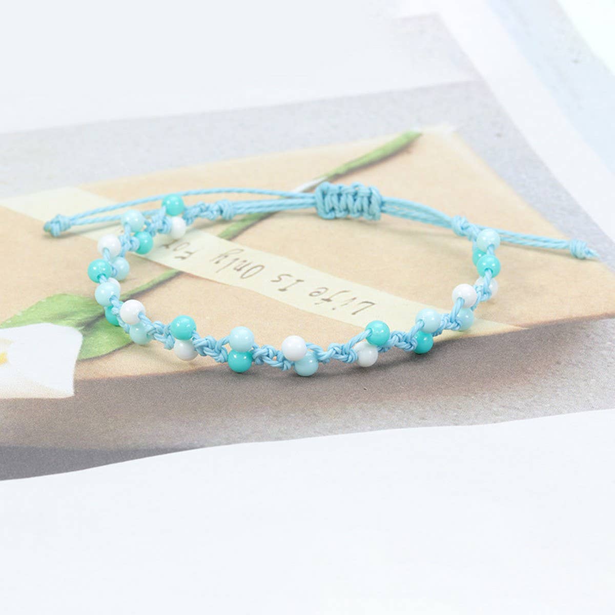 MACARON COLORED BEAD WOVEN BRACELET_CWAJE0728