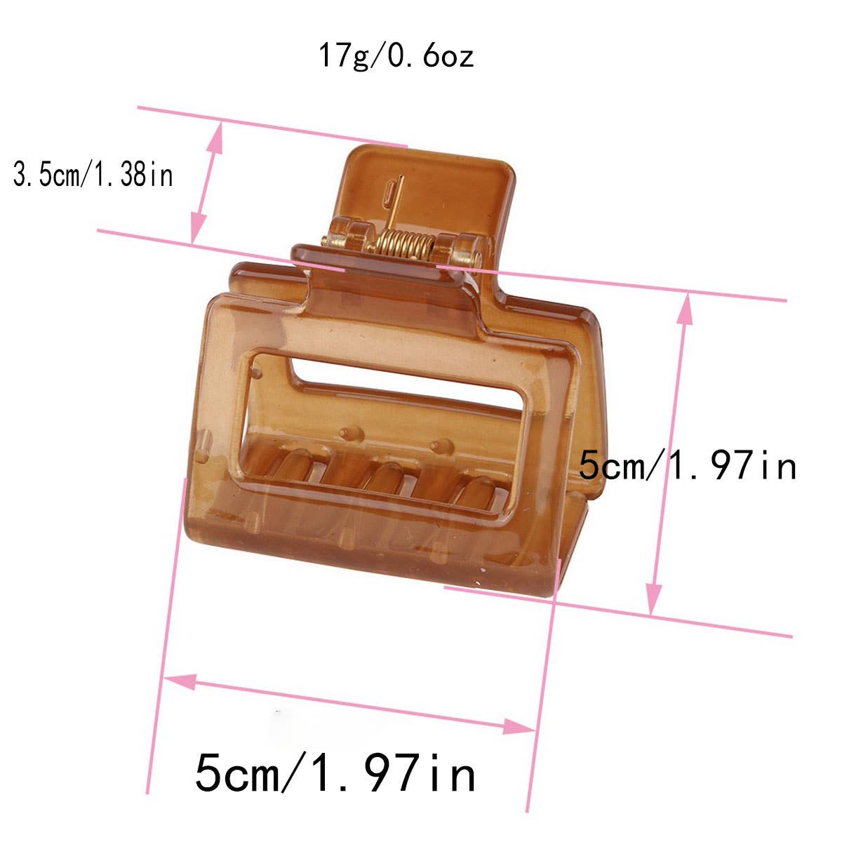 Cwaha07443_Jelly Rectangle Acrylic Small Hair Claw Clip