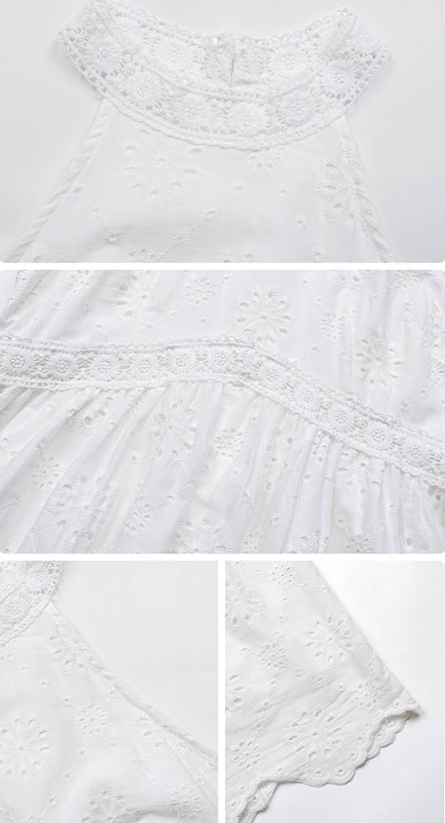 White Dress With Sleeveless Halter