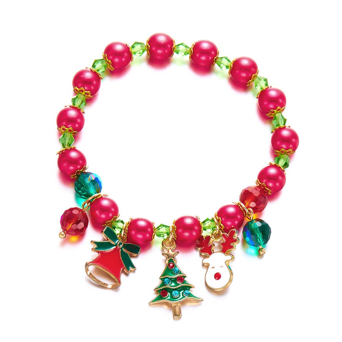 CHRISTMAS BELL WREATH PULL OUT BRACELET_CWAJE2392