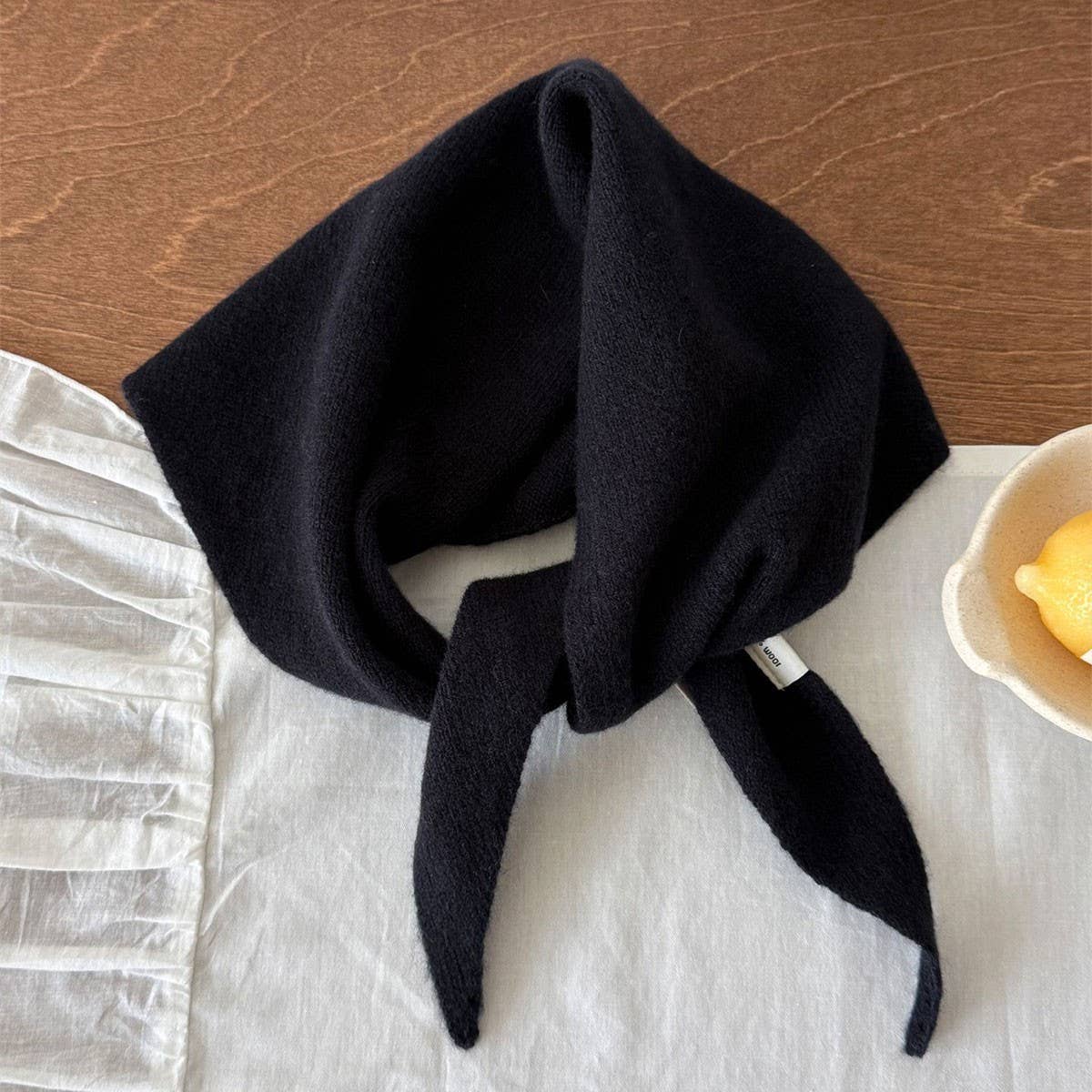 Pure Wool Knit Triangle Scarf Multi-Use_Cwov00279