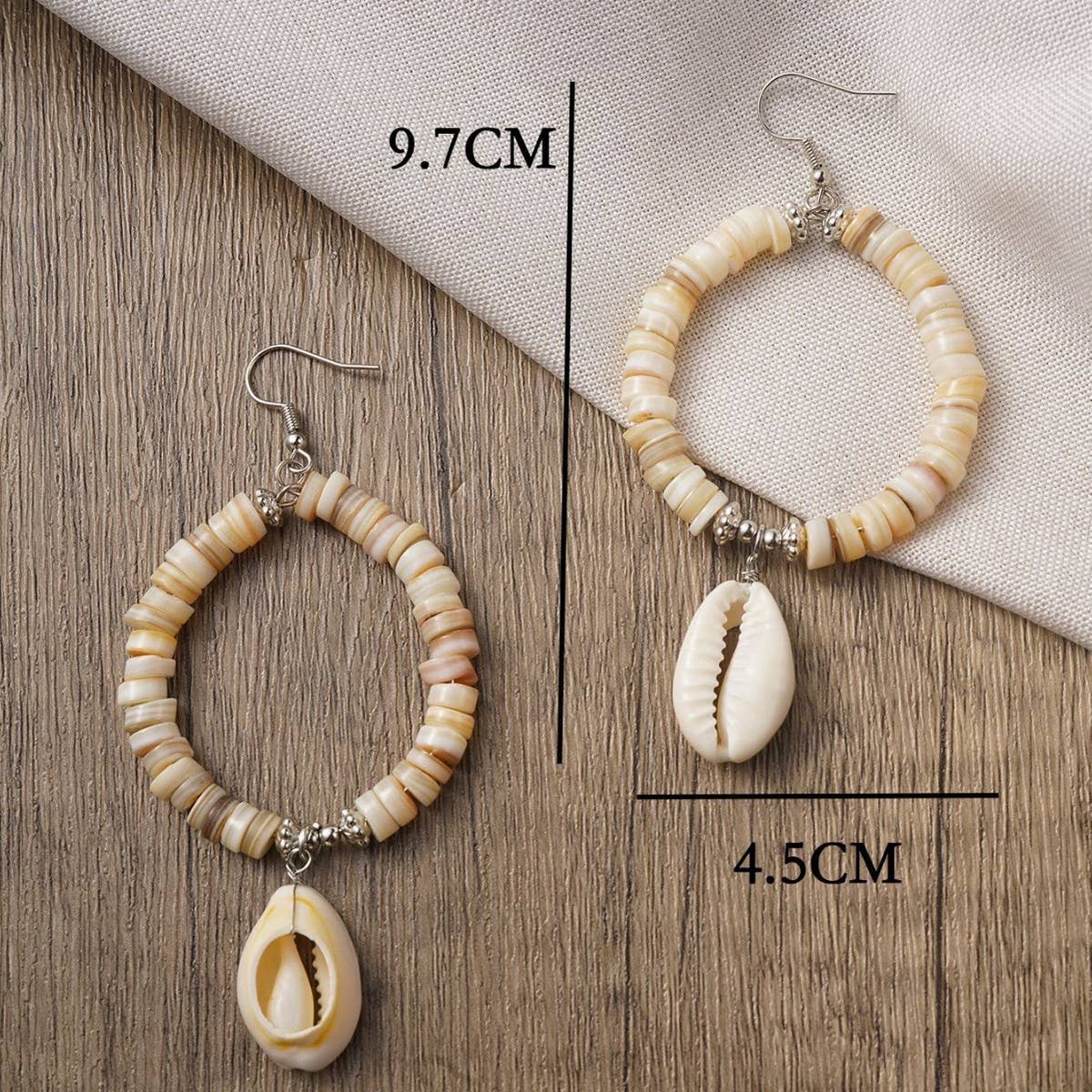SEASIDE BEACH NATURAL SHELL BEADED EARRINGS_CWAJE1560