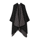 FAUX CASHMERE SHAWL CAPE WITH OUTER CAPE SCARF_CWASC2218
