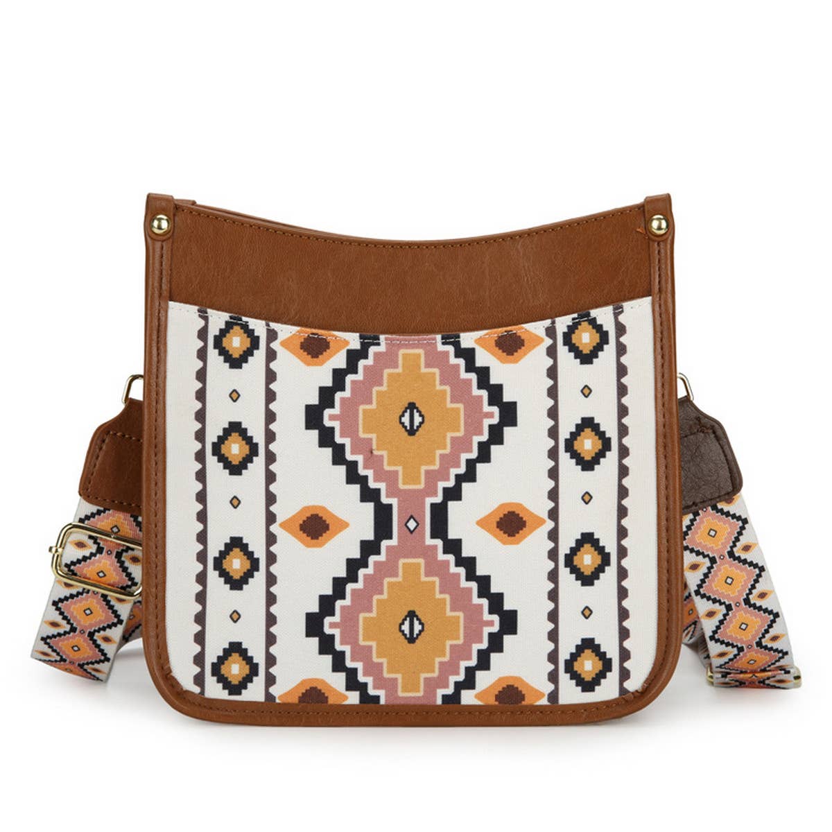Vintage Bohemian Print Crossbody Tote Bag_Cwab2698
