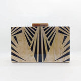 Retro Zebra Acrylic Chain Crossbody Clutch Bag_Cwab5868