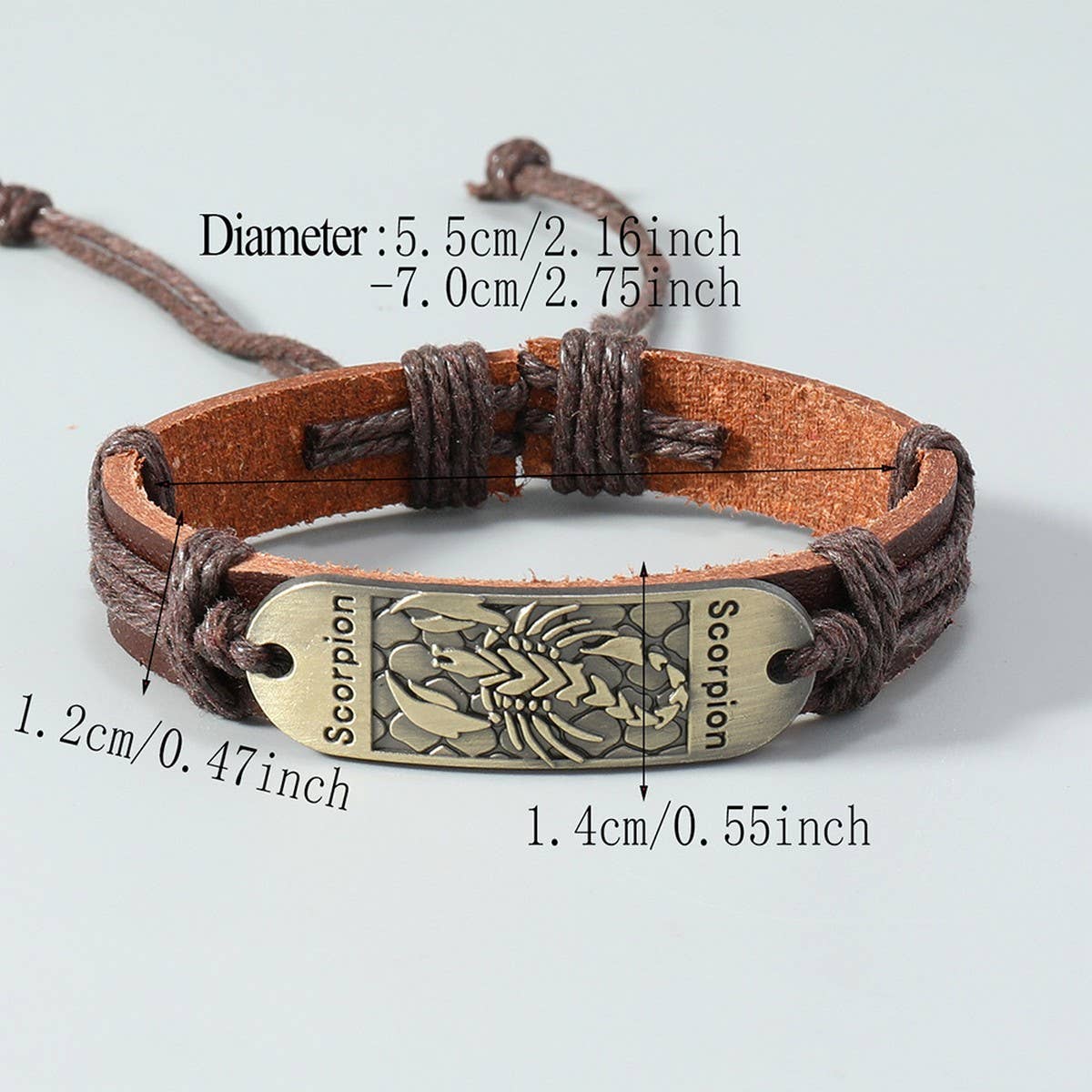 SIMPLE HAND WOVEN VINTAGE LEATHER BRACELET_CWMM4521