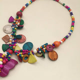 ETHNIC STYLE BUTTERFLY FLOWER COLORFUL NECKLACE_CWMM4928