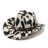 JAZZ WIDE BRIM HAT RETRO ROLLED BRIM WOOL FELT HAT_CWAH2537