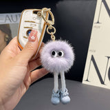 CUTE FUR BRIQUETTES CAR KEYCHAIN BAG PENDANT_CWMM2541