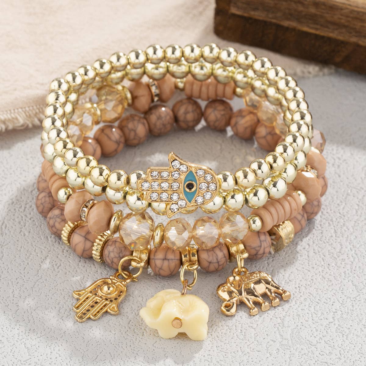 TASSEL MULTI LAYER MIXED COLOR BEADED BRACELET_CWAHA2482