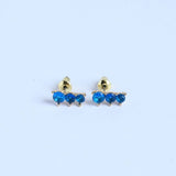 DECEMBER BIRTHSTONE STUD EARRINGS VINTAGE GIFT_CWAJE5111