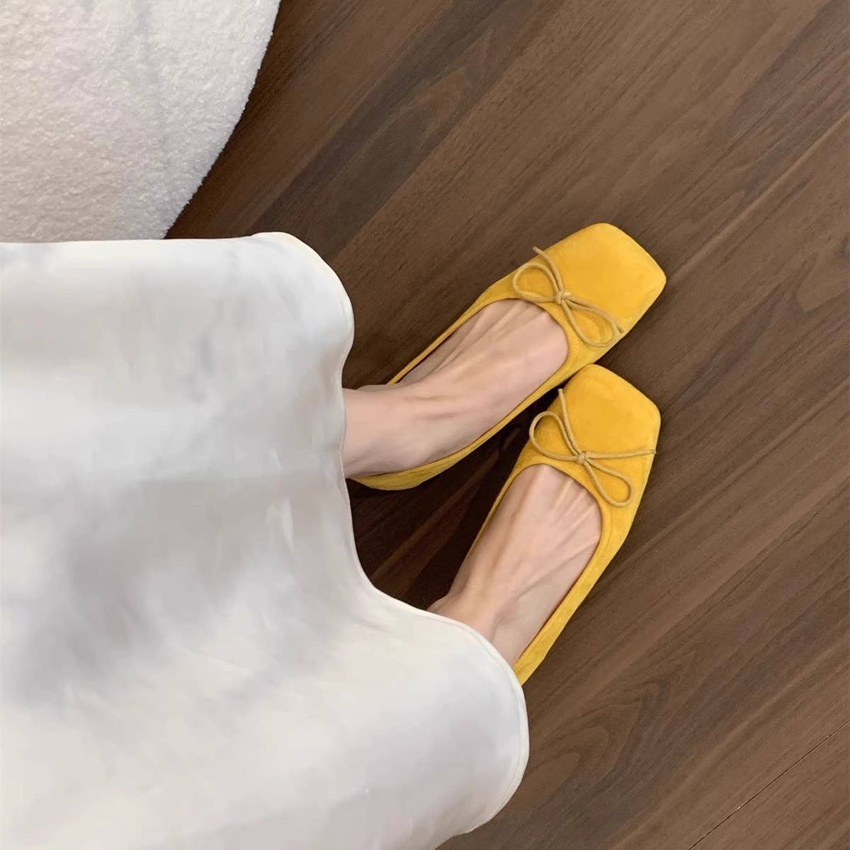 SUEDE ROUND TOE FLAT LOAFERS FOR WOMEN_CWSHF0072