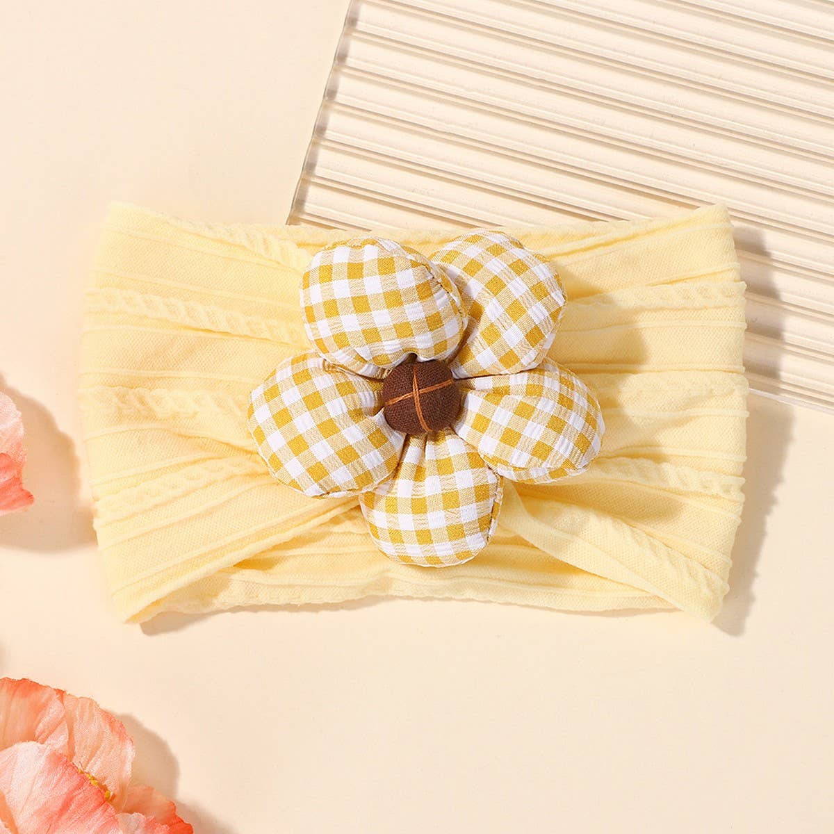 SOFT BABY HEADBAND WITH FLOWER NYLON STRETCH_CWAHA6721
