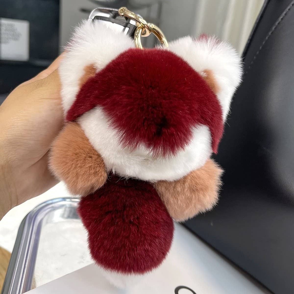 LITTLE FOX CAR KEYCHAIN PENDANT CUTE PLUSH DOLL_CWMM2474