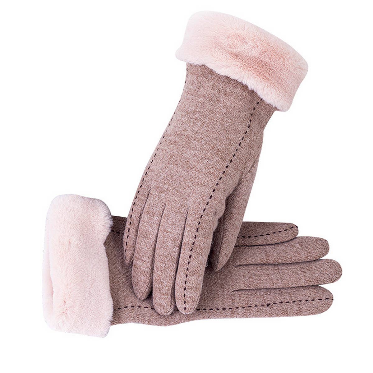 Simple Fleece Warm Breathable Gloves_Cwag0070