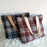 RETRO MIXED COLOR PLAID VERSATILE SHOULDER BAG_CWAB2155