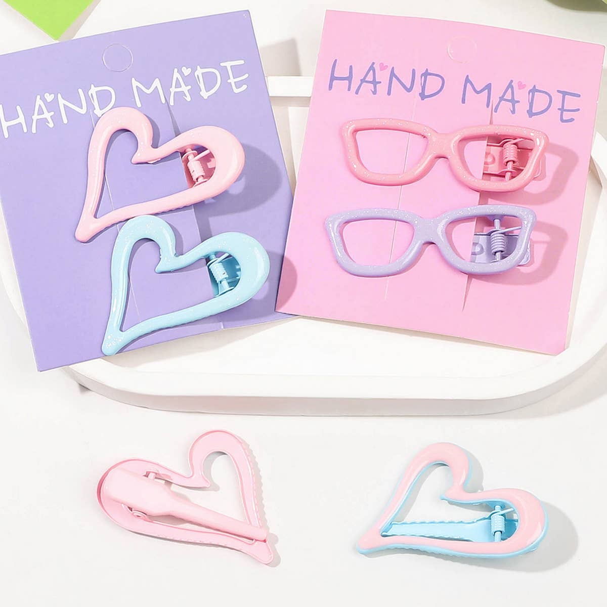 COLORFUL ENAMEL HAIR CLIP GRADIENT METAL DUCKBILL_CWAHA1640