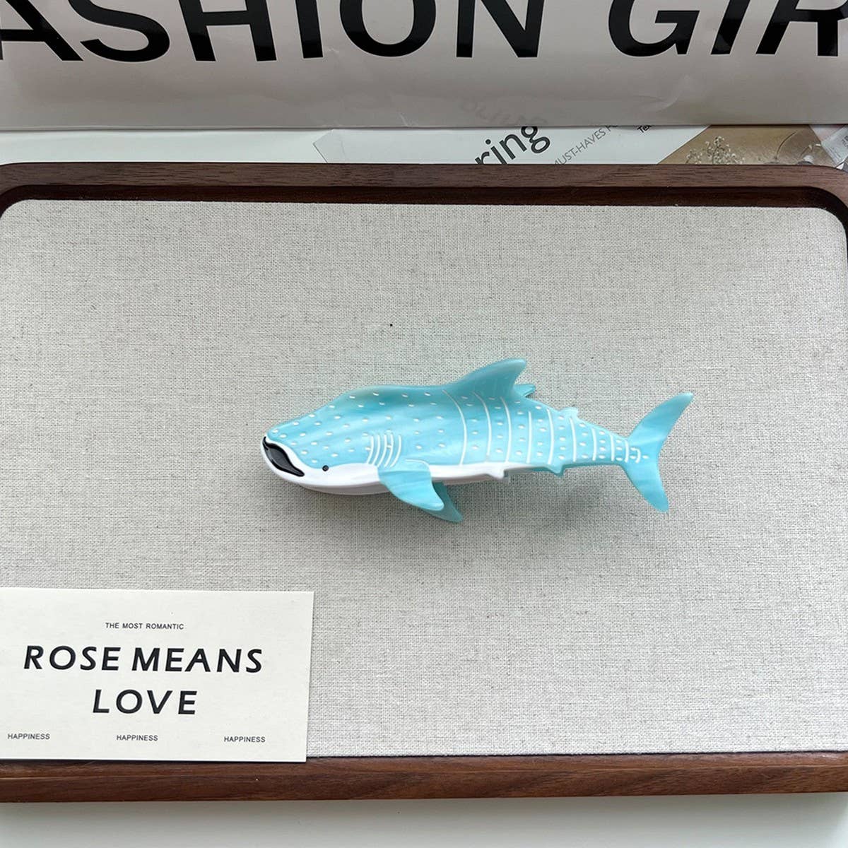 OCEAN ANIMAL ACETATE CLAW CLIP SHARK WHALE_CWAHA5703