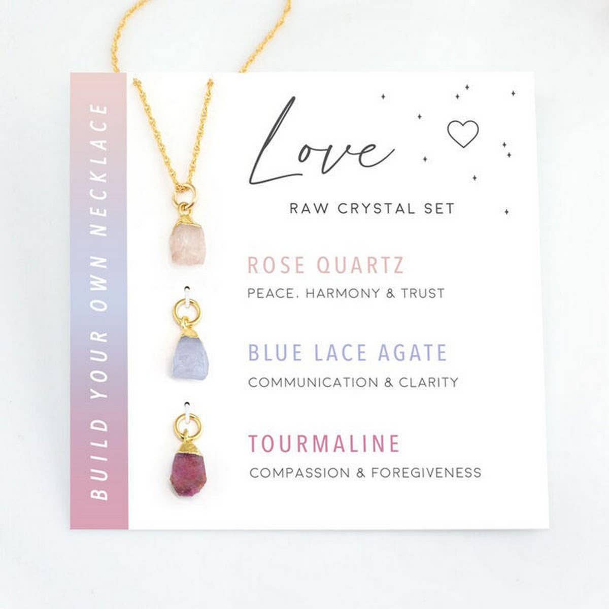 STAINLESS STEEL NECKLACE NATURAL CRYSTAL PENDANT_CWAJE1051