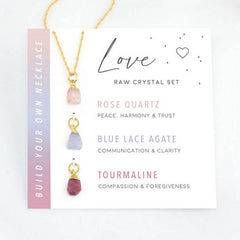 STAINLESS STEEL NECKLACE NATURAL CRYSTAL PENDANT_CWAJE1051