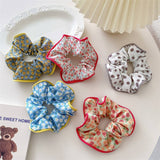 Women Fresh Fabric Broken Flower Hair Tie_Cwaha0841