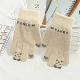 RED PANDA KNITTED WARM TOUCHSCREEN GLOVES_CWAG0152
