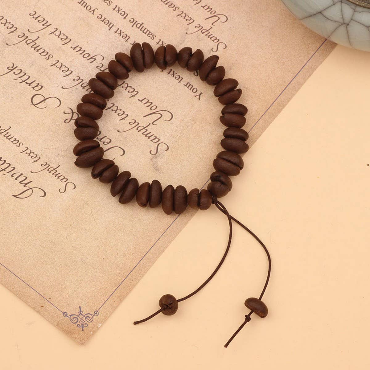 CREATIVE CARTOON HANDMADE COFFEE BEAN BRACELET_CWAJE3963