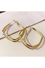 DOUBLE SQUARE RING SIMPLE EARRINGS_CWAJE147