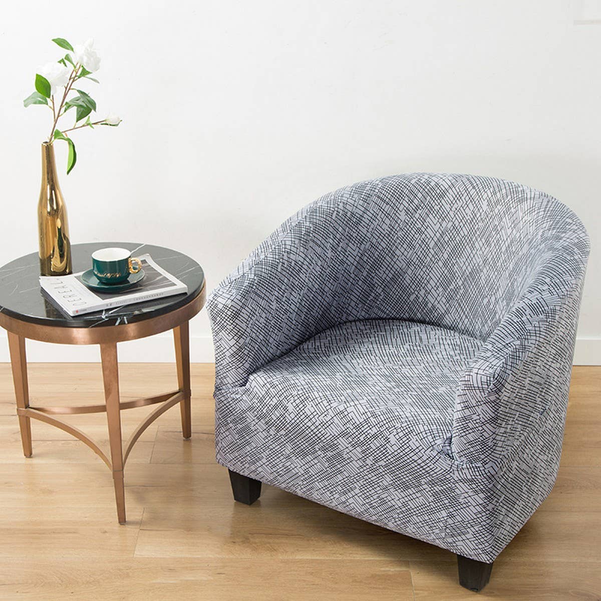 SINGLE SOFA CHAIR COVER SMALL ROUND FIT_CWMM8319