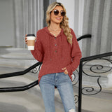 Solid-Color Hooded Loose Long-Sleeved Sweatshirt_Cwtbll4086