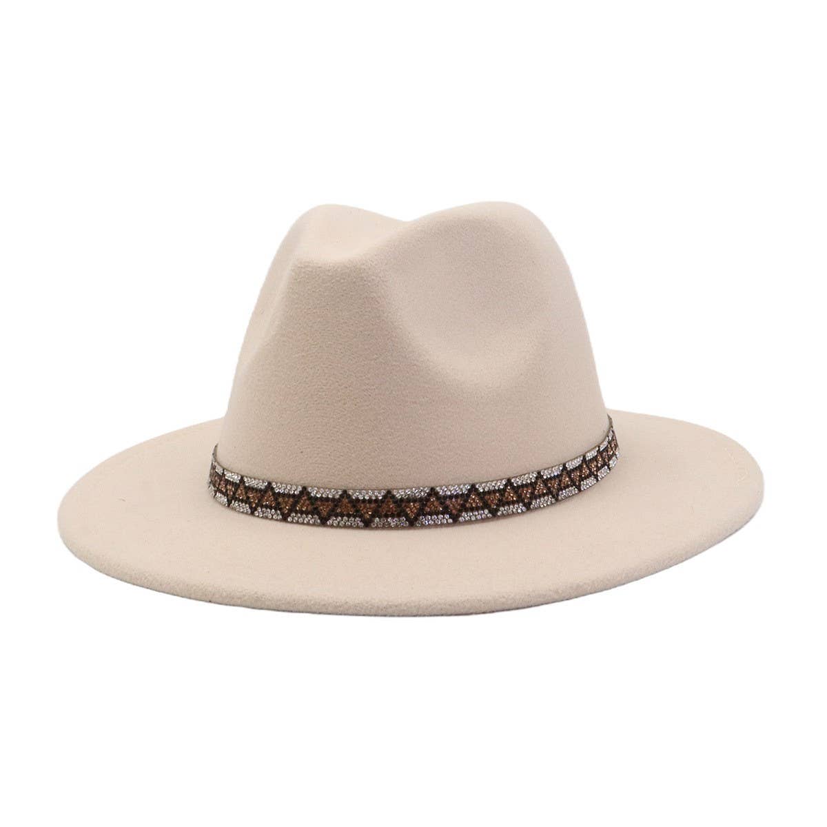 MEN WOMEN RETRO WOOL BLEND FEDORA HAT _CWAH04393