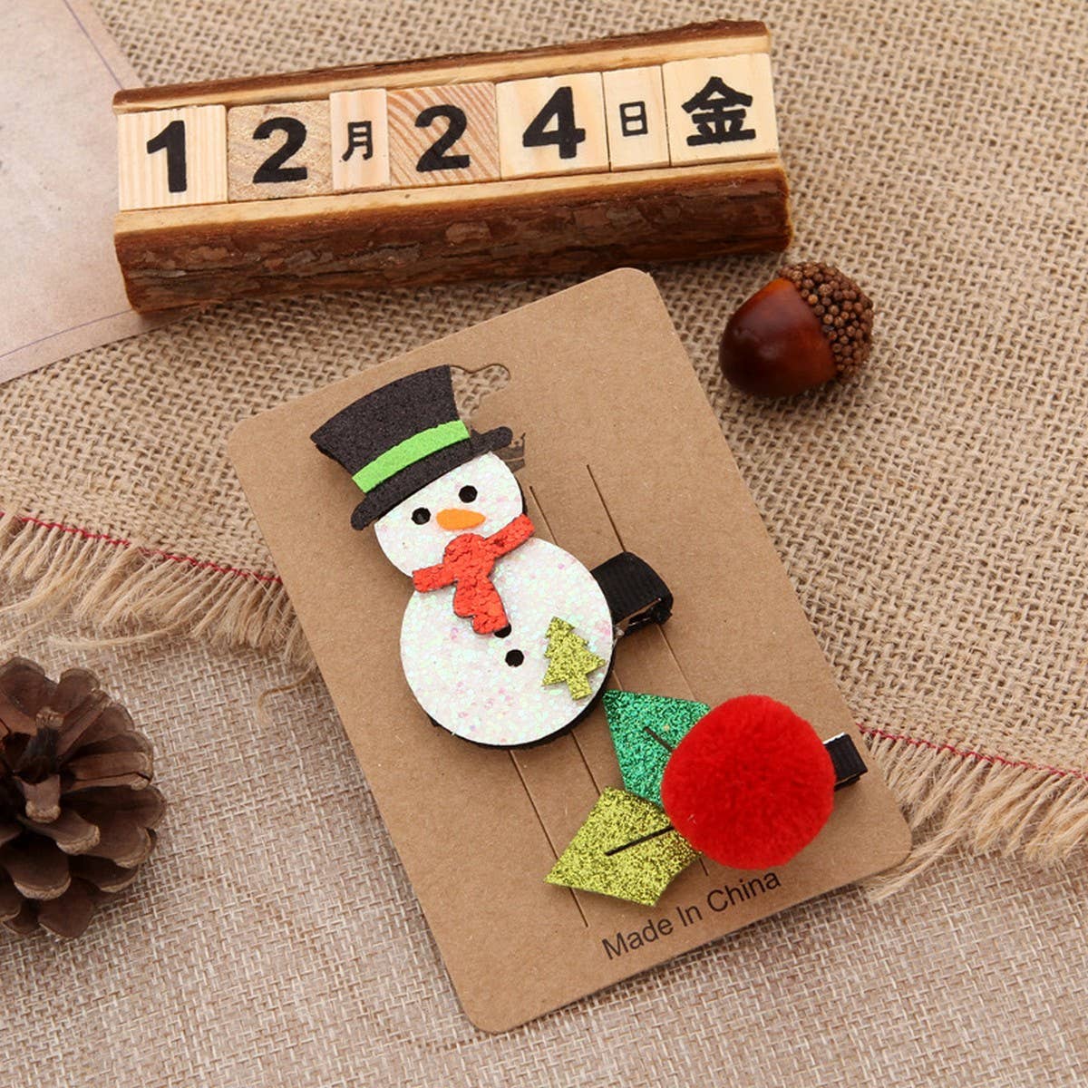 CUTE LITTLE CLIP COMBINATION CHRISTMAS HAIRPIN_CWMS1427