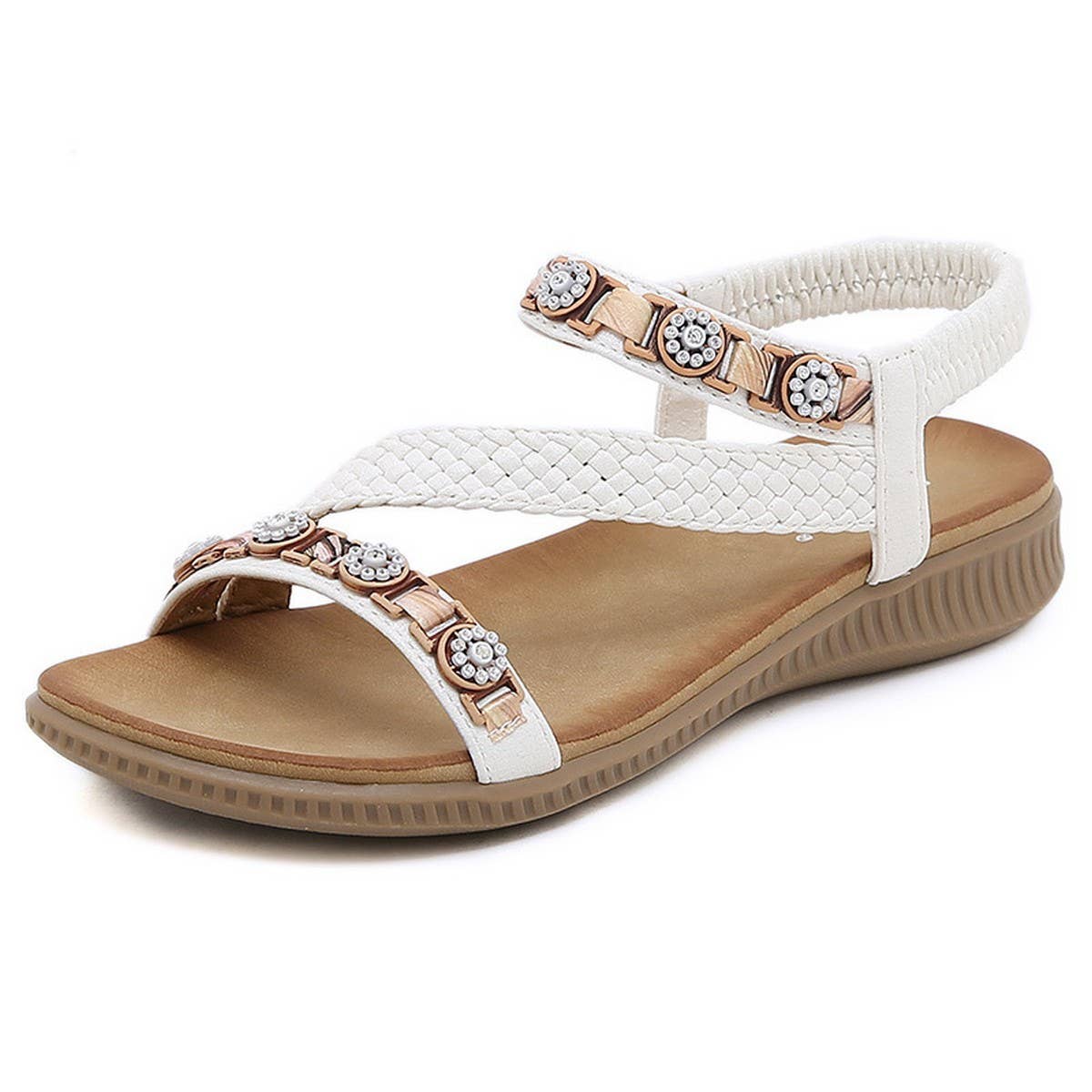 Casual Anti Skid Fashion Rhinestone Sandals_Cwshs0541