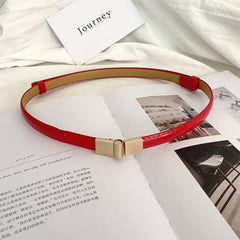 SIMPLE AND VERSATILE GOLD BUCKLE SWEATER BELT_CWABE0669