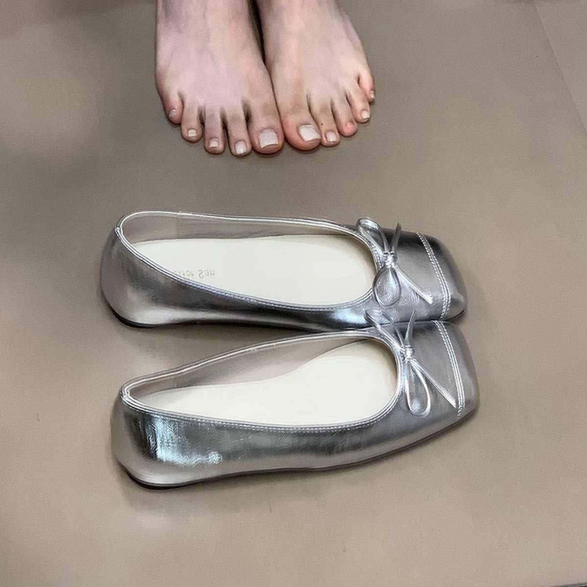 HIDDEN HEEL BOW LOAFERS FOR WORK COMFORT_CWSHF0159