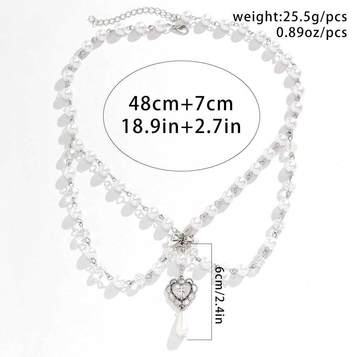 PEARL BEADED NECKLACE WITH PENDANT_CWAJE1157